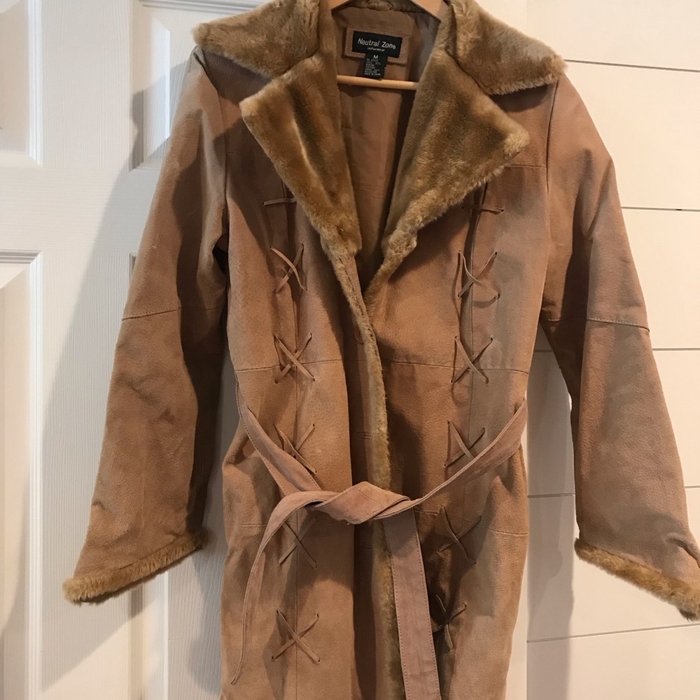 Leather coat